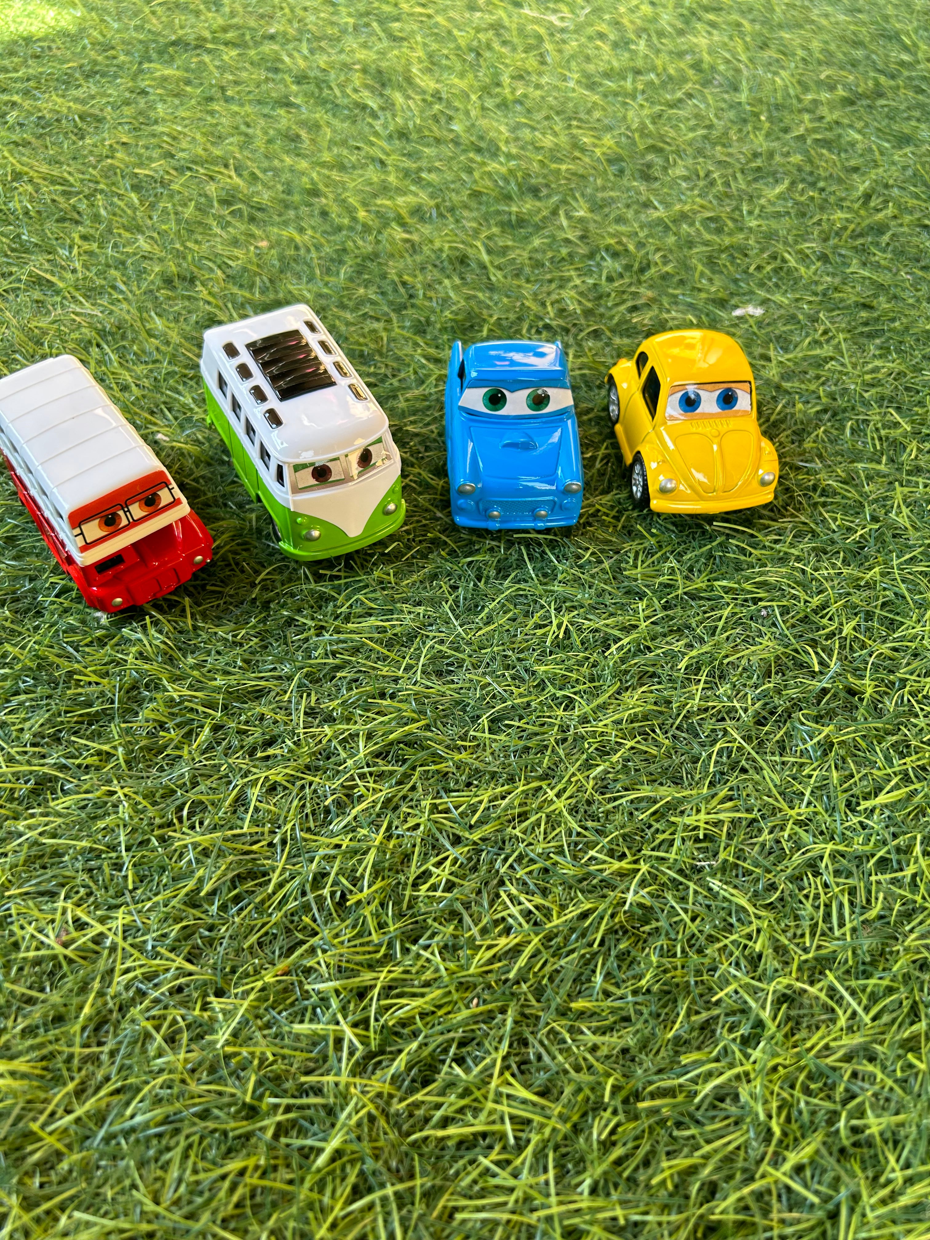 4 metal cars