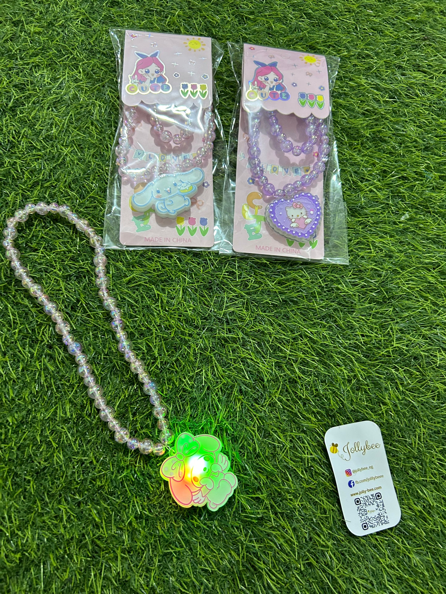 Necklace with light