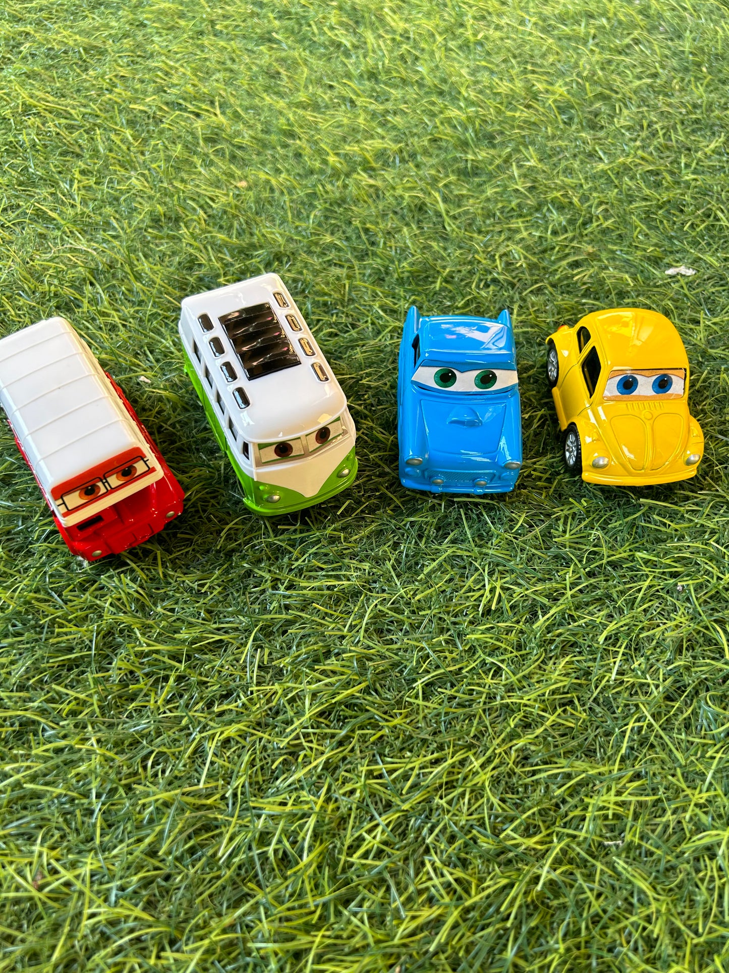 4 metal cars