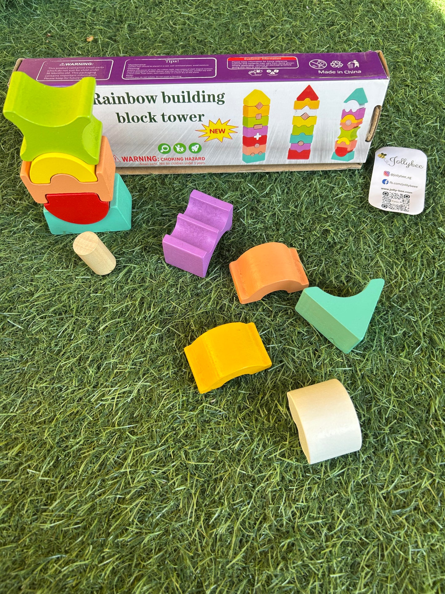 Rainbow Block Tower