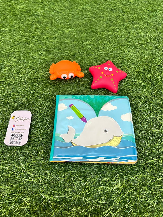 Soft water book with toy