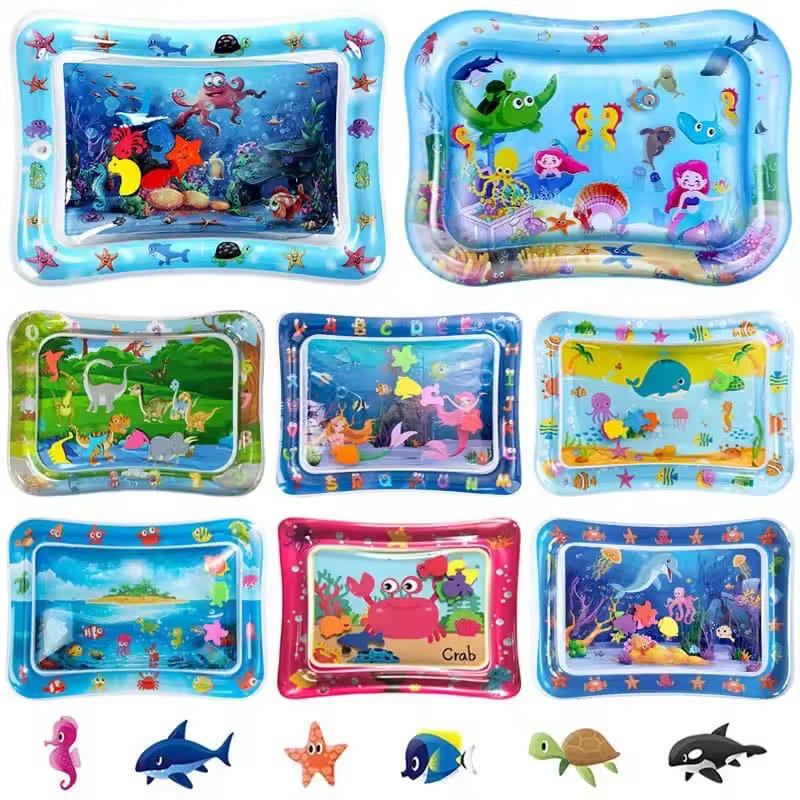 Inflatable water play mat