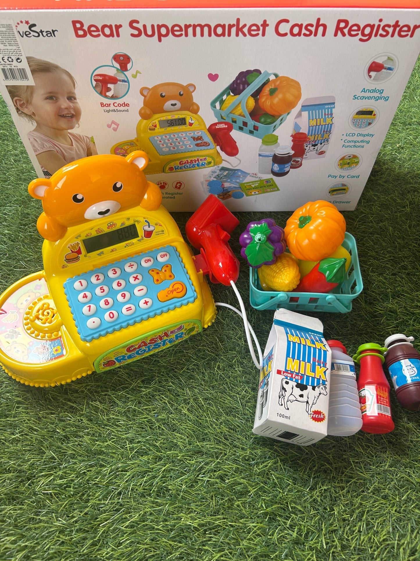 Bear supermarket cash Register
