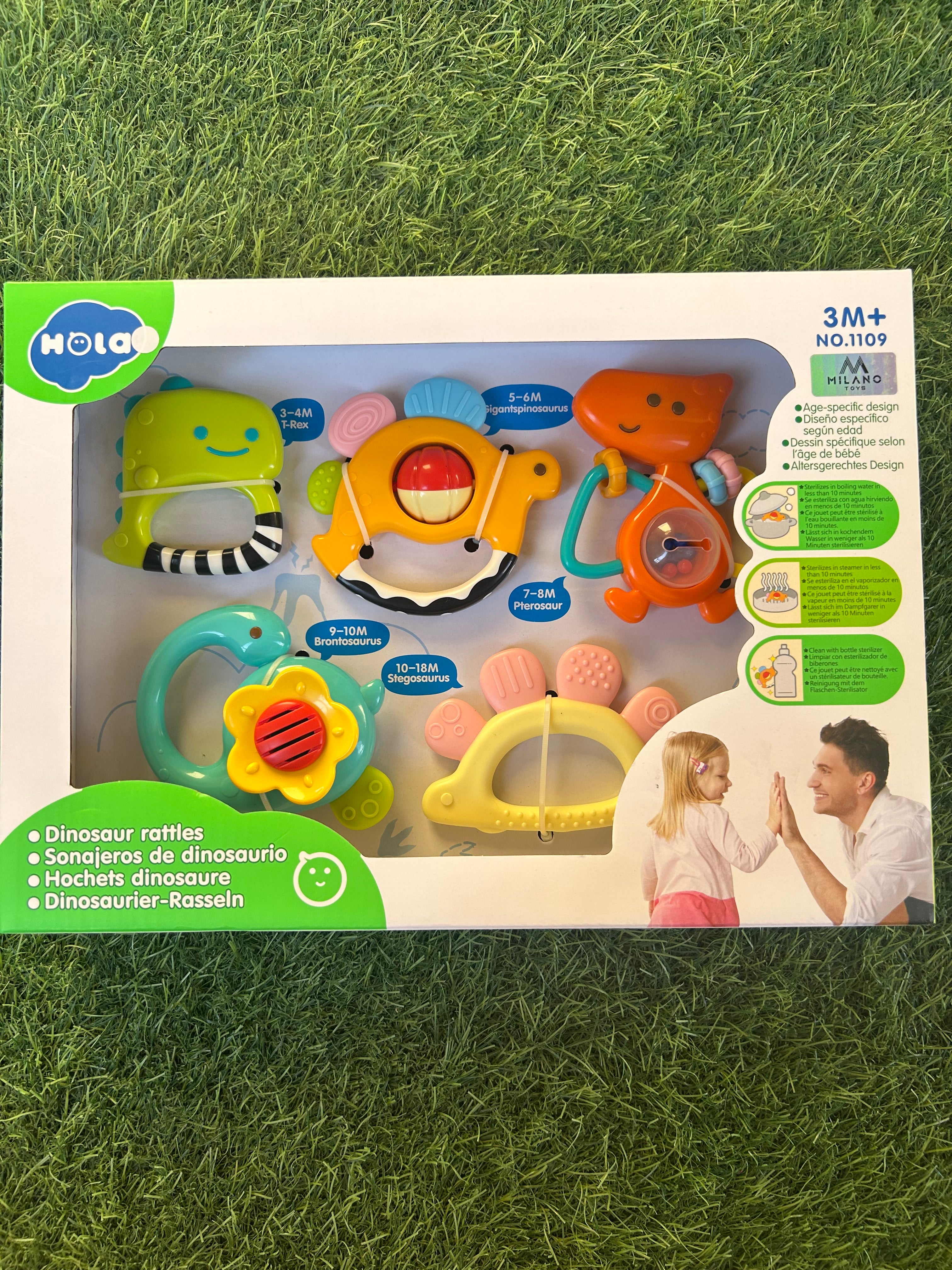 Hola Dinosaur Rattles