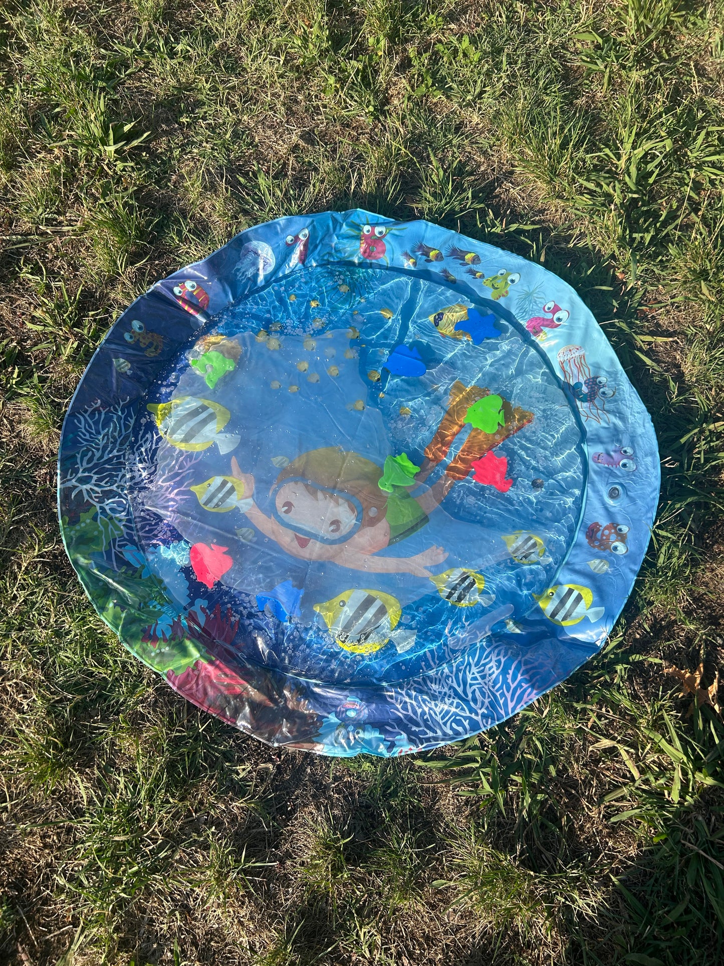 Inflatable water play mat