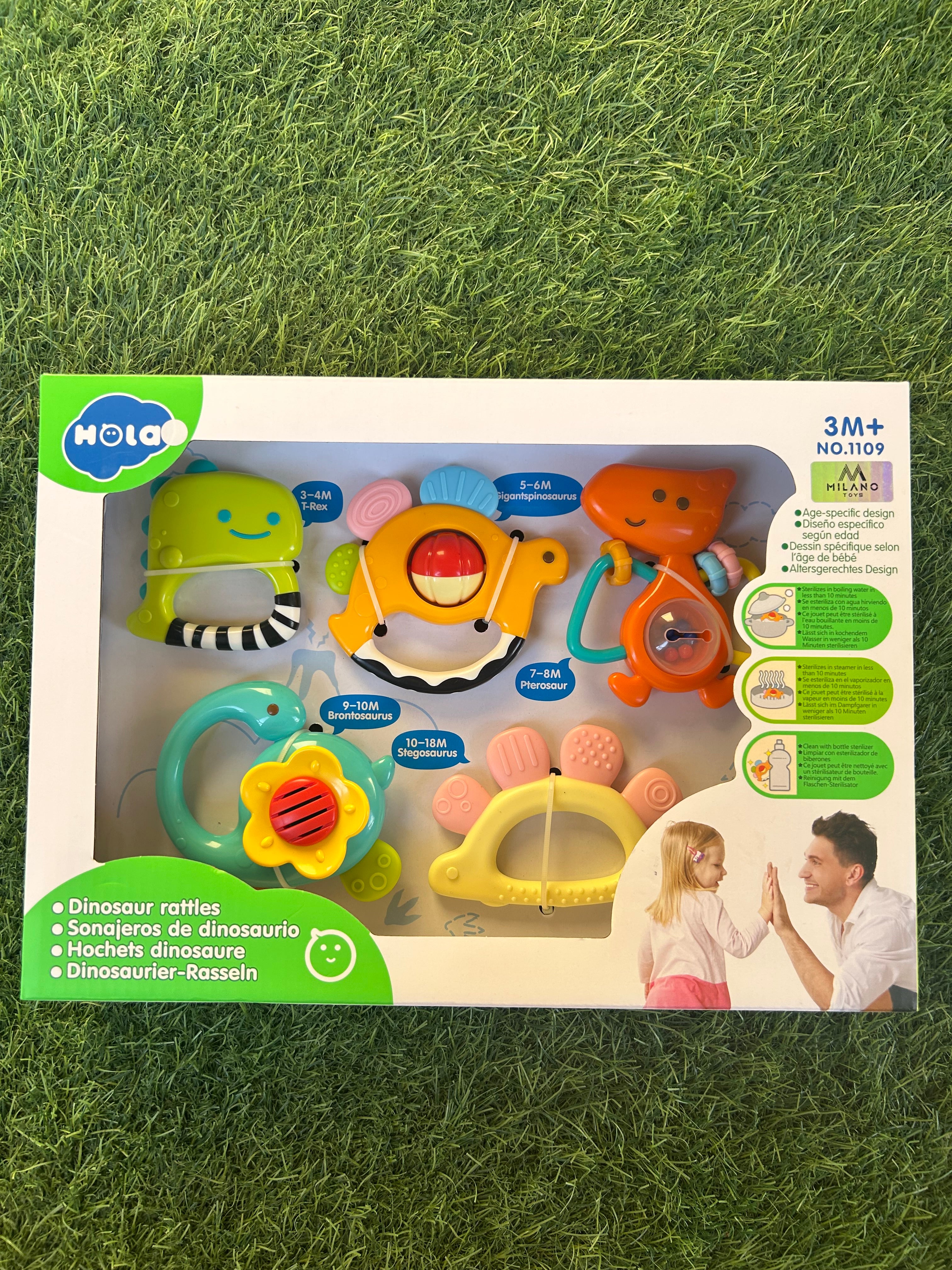Hola Dinosaur Rattles