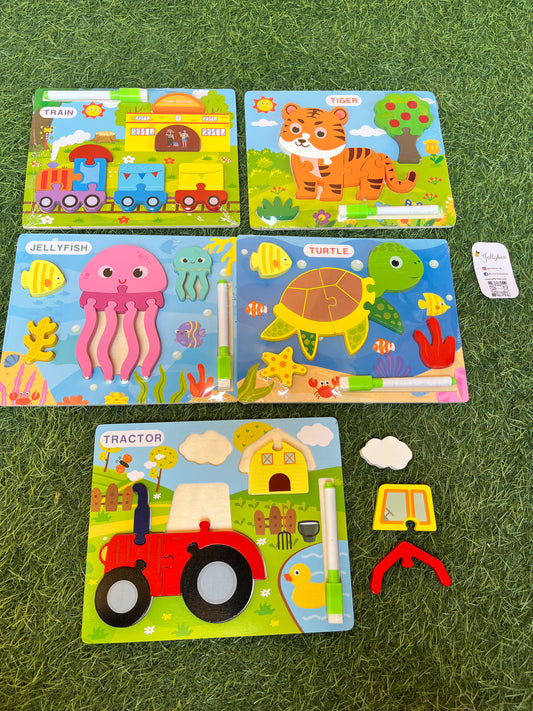 Wooden Puzzle & board